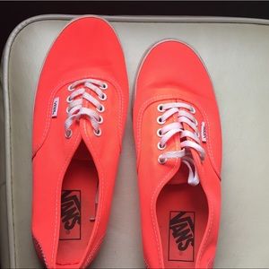 Neon Coral Authentic Lo Pro Vans